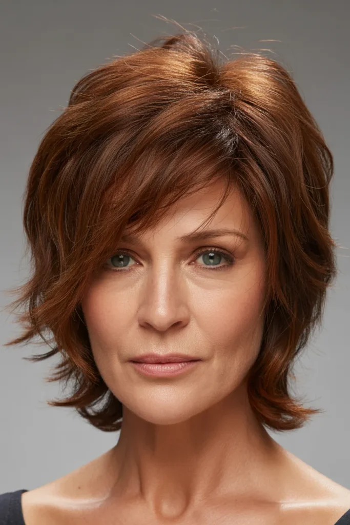 Asymmetrical Tousled Crop