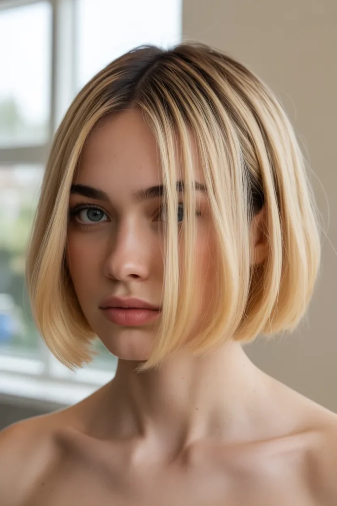 Butter Blonde Blunt Bob