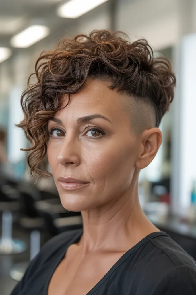 Curly Undercut Pixie