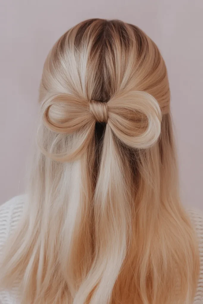 Half-Up Bow Twist