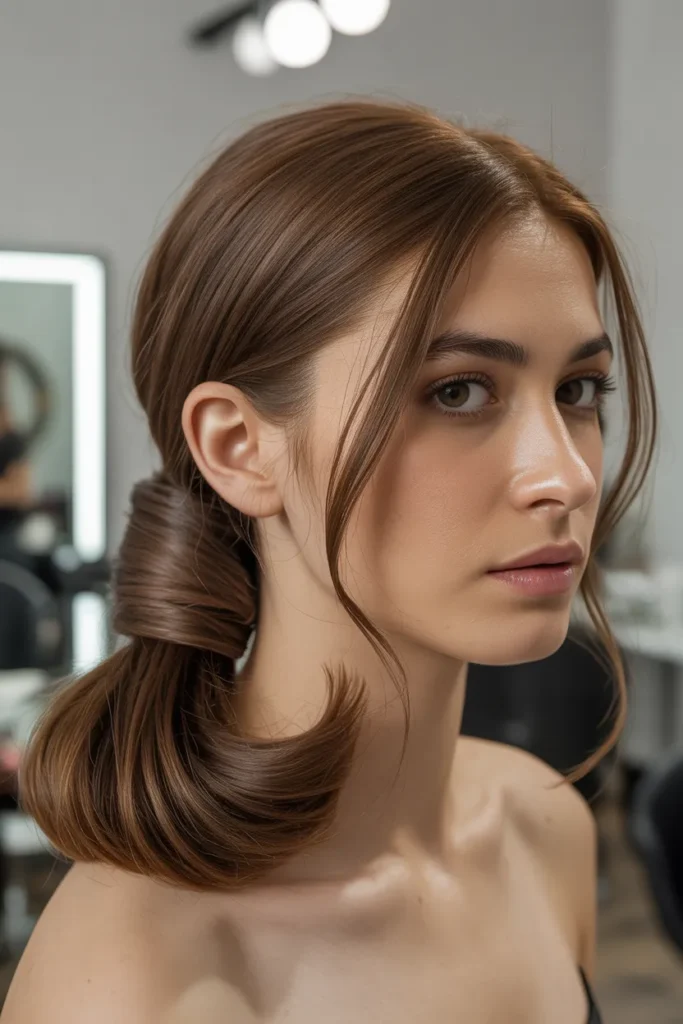Low Twisted Ponytail