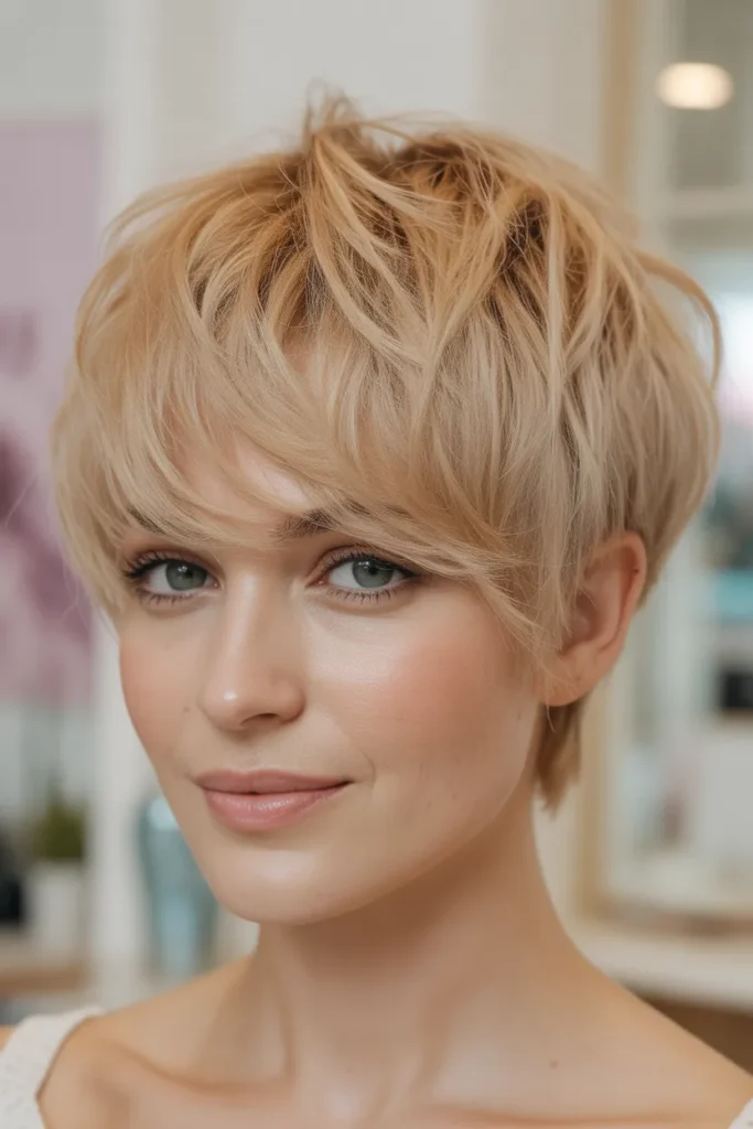 Messy Blonde Crop