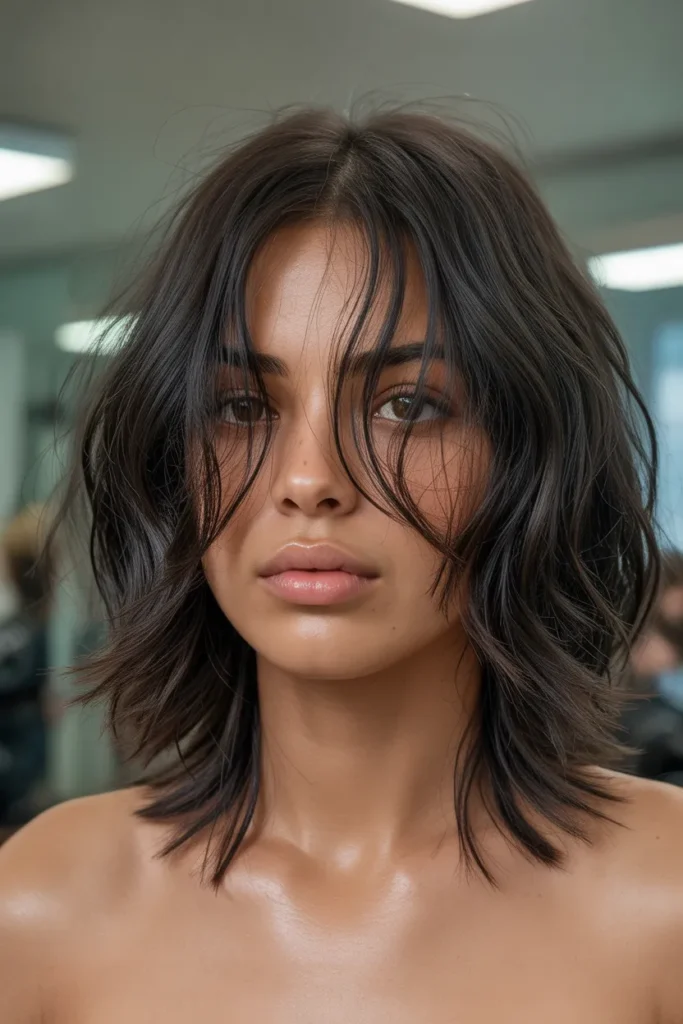 Messy Curtain Shag Bob