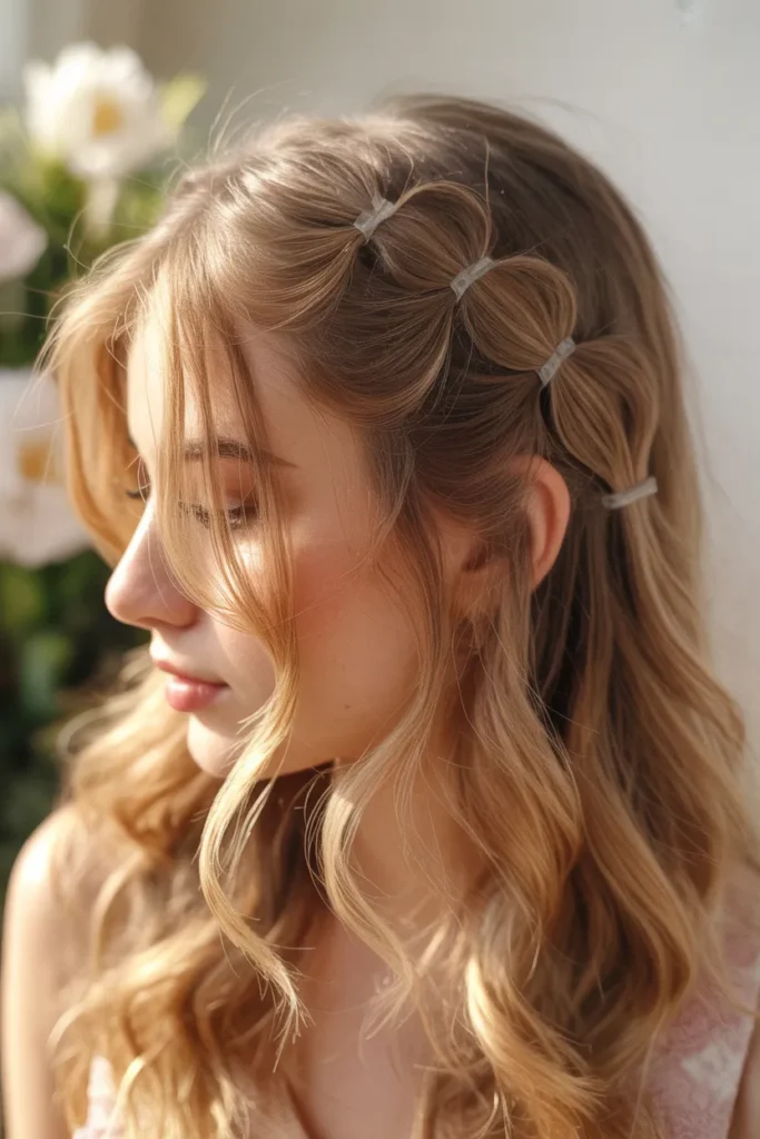 Romantic Bubble Half Braid