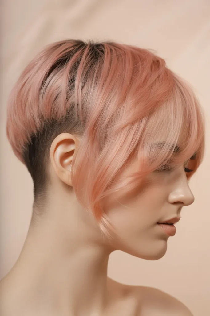 Rose Gold Fade Pixie