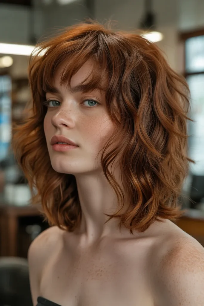 Sculpted Auburn Shag