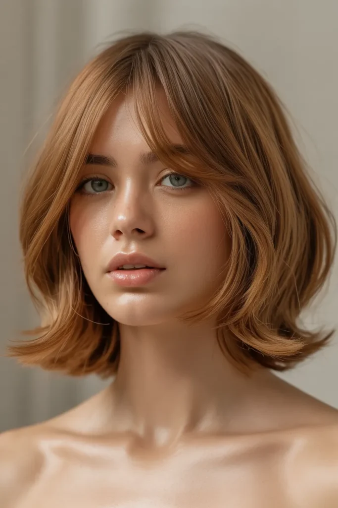 Shaggy Bob Curtain Layers