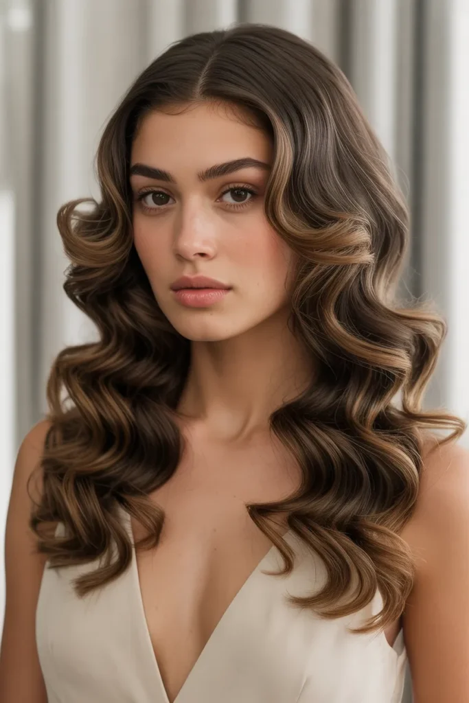 Side Part Glam Curls