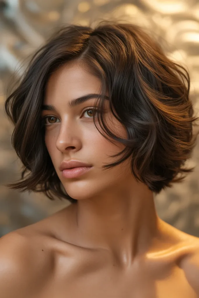 Side Parted Shag