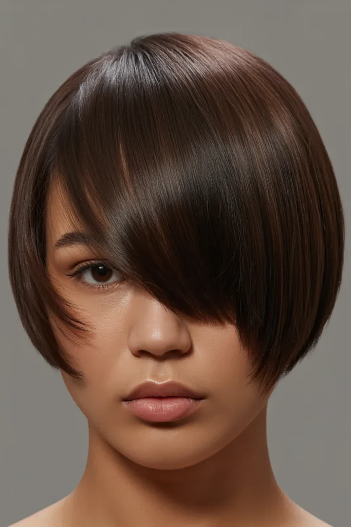 Side-Swept Bowl Cut