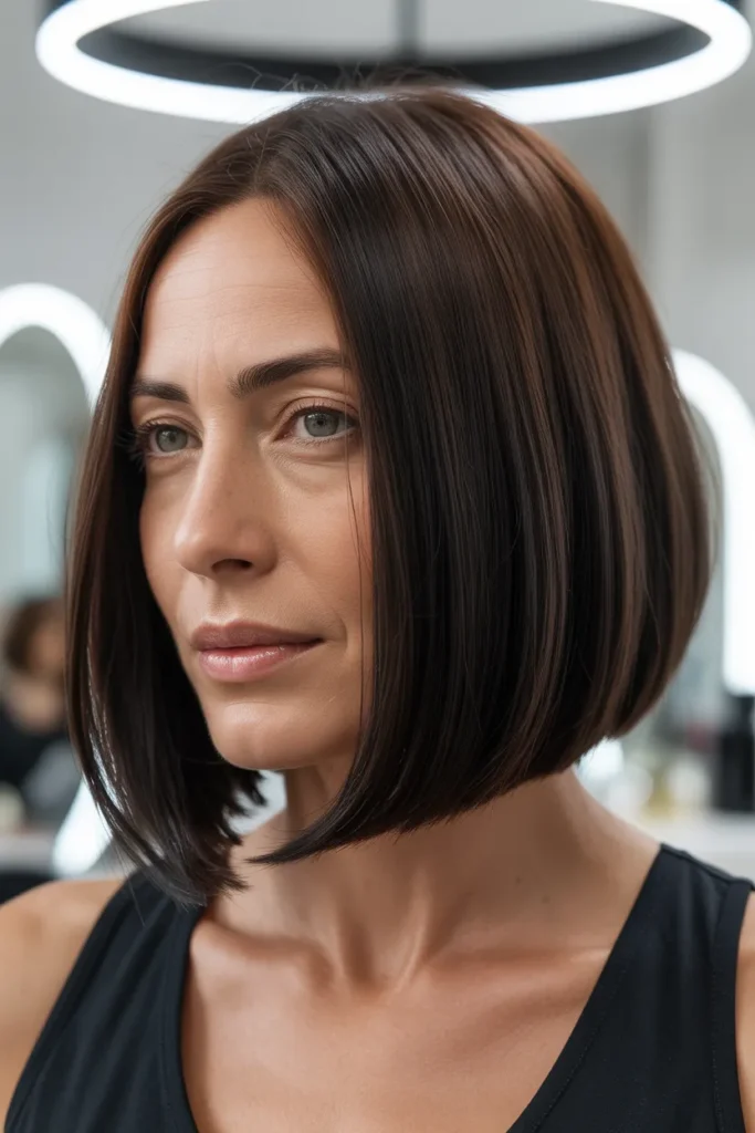 Sleek Angled Bob