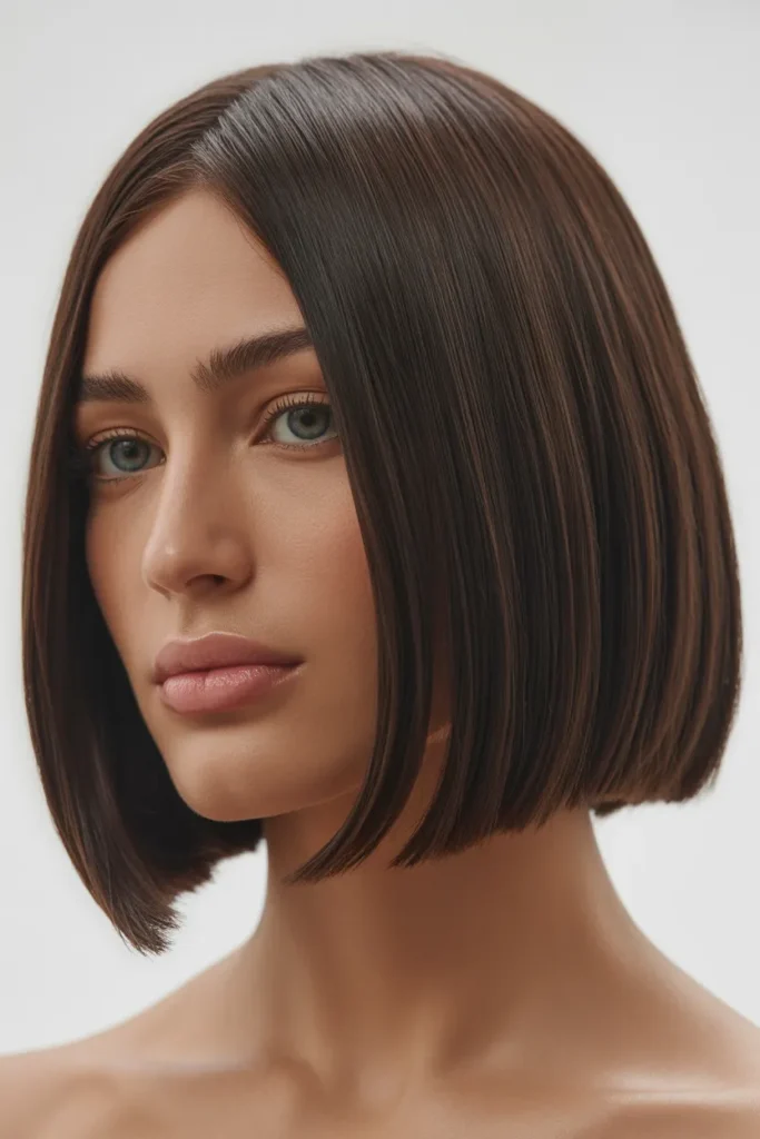 Sleek Side Part Bob
