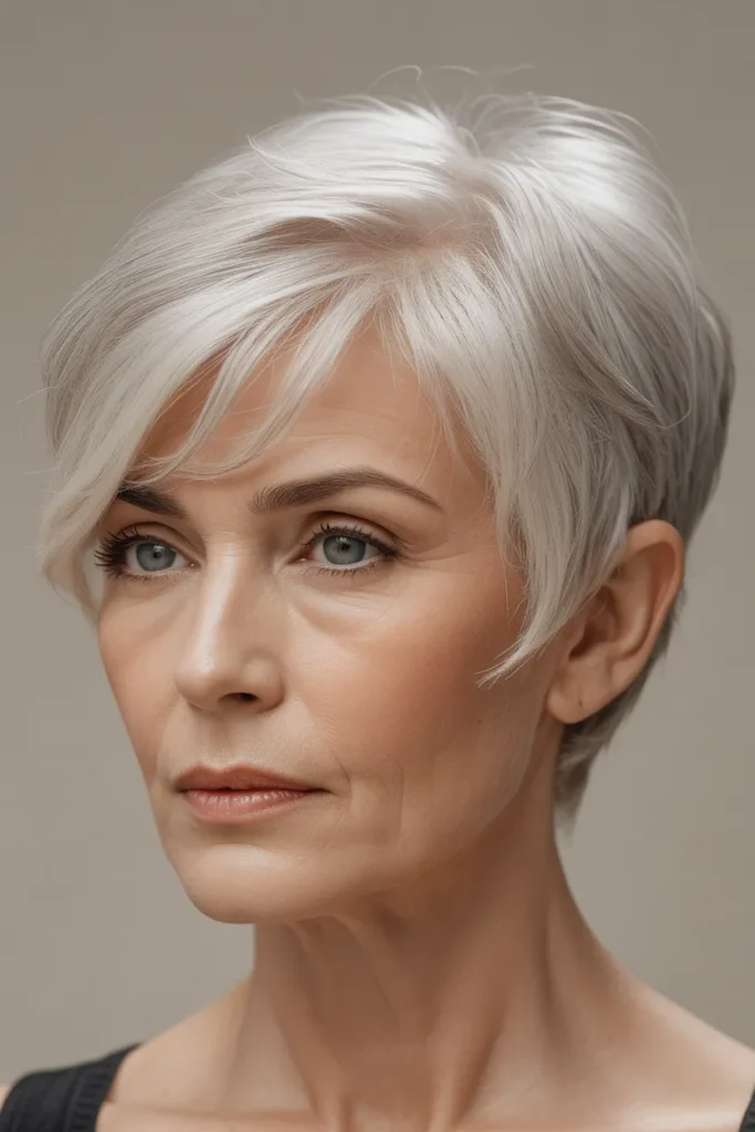Soft Silver Tapered Pixie