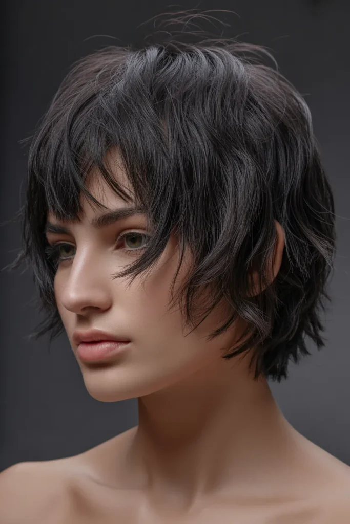 Tousled Raven Crop