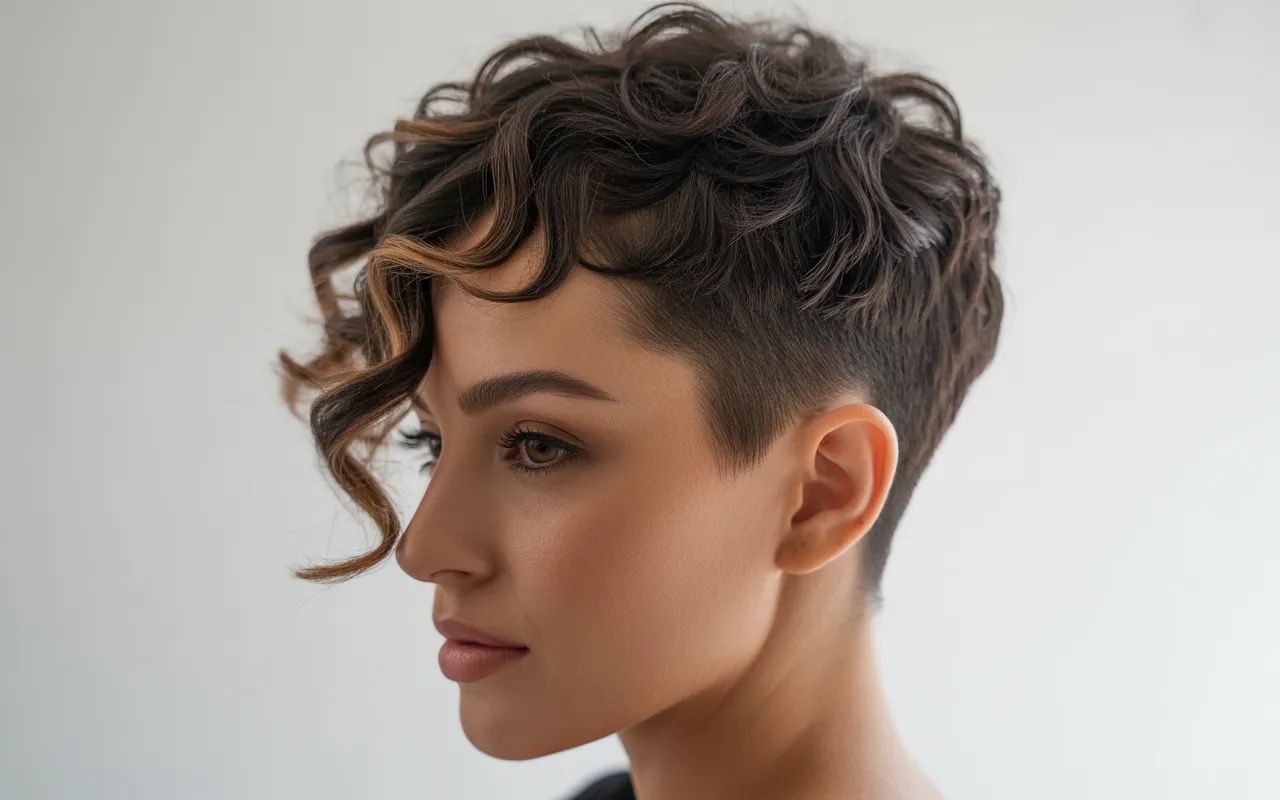 pixie cut shaved sides