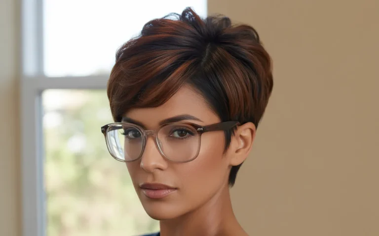 short pixie haircuts for women with glasses