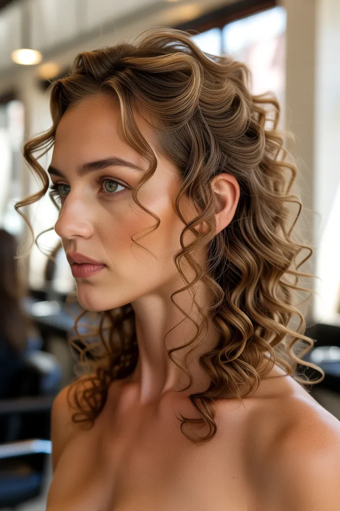 Loose Spiral Half-Up