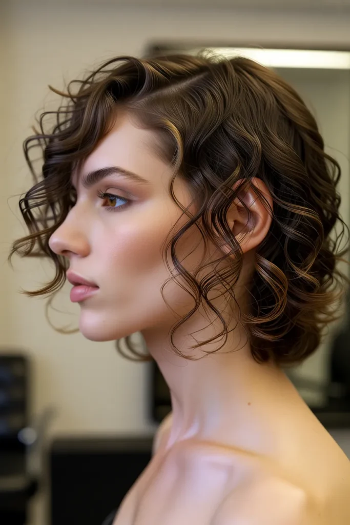 Whispered Side Part Curls