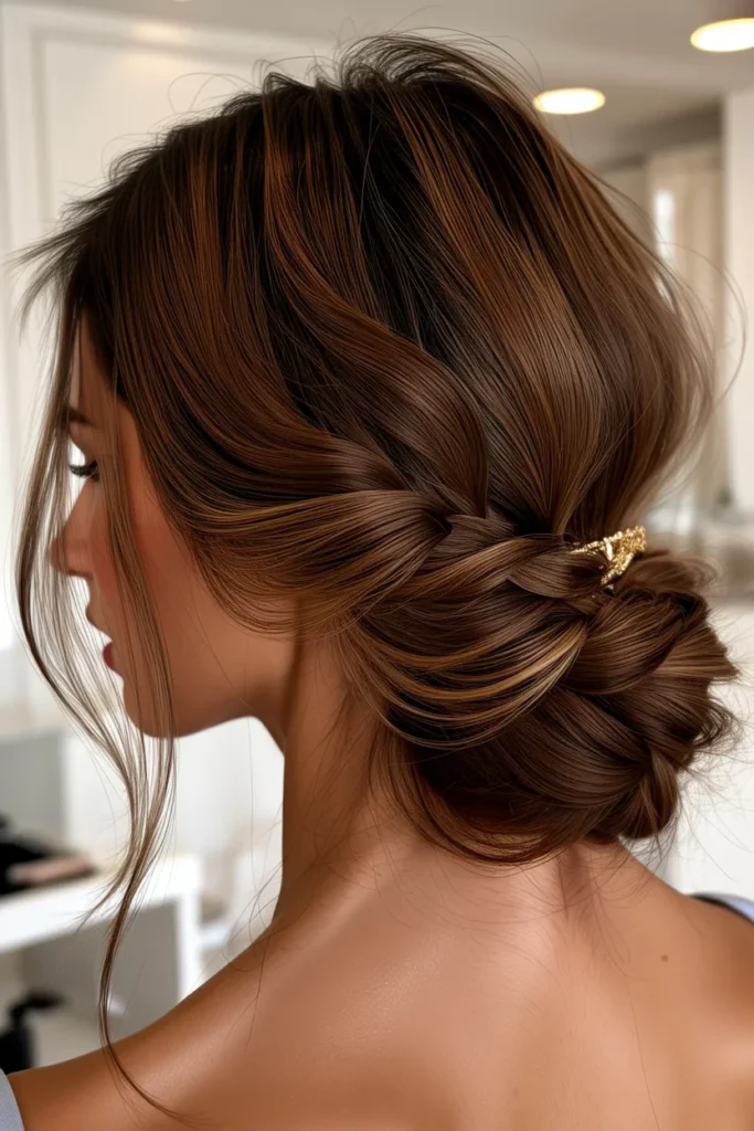 Braided Low Chignon