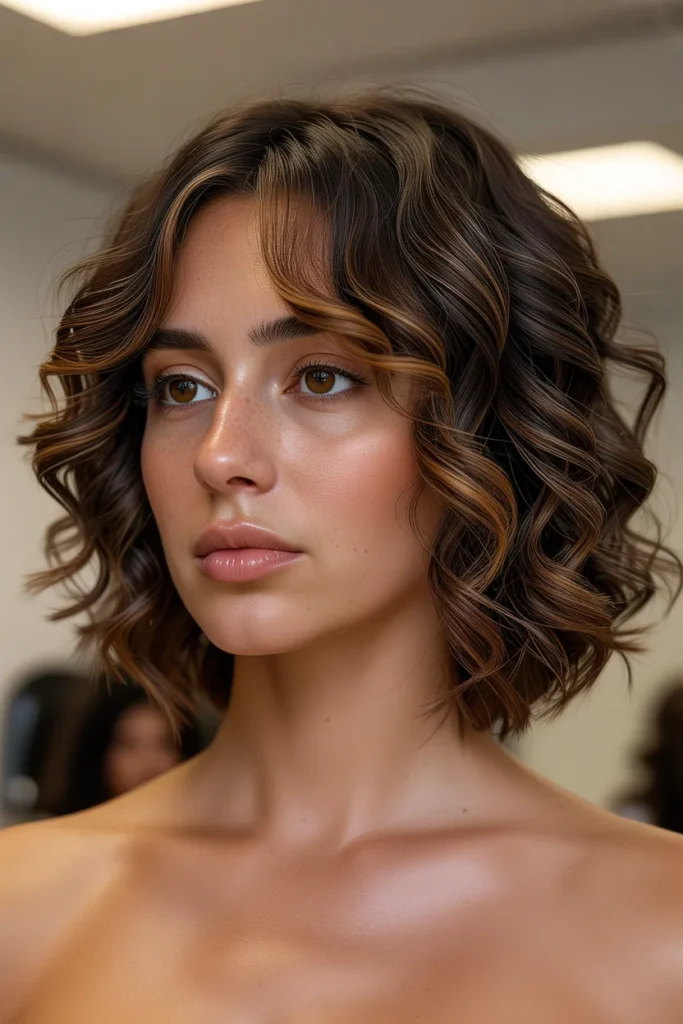Curly Layered Bob