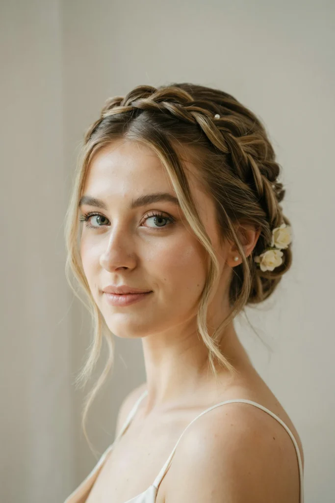 Fishtail Halo Updo