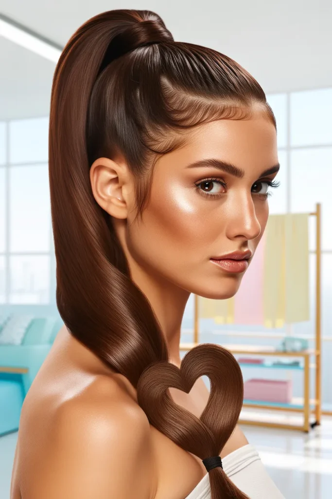 Heart Accent Ponytail
