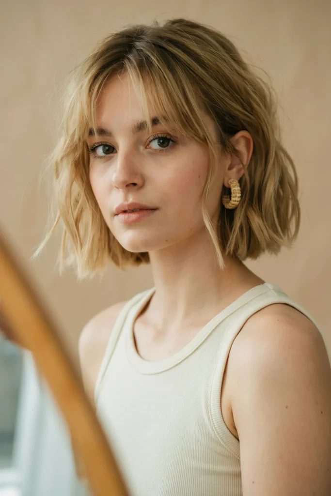 Sandy Beige Wave Shag