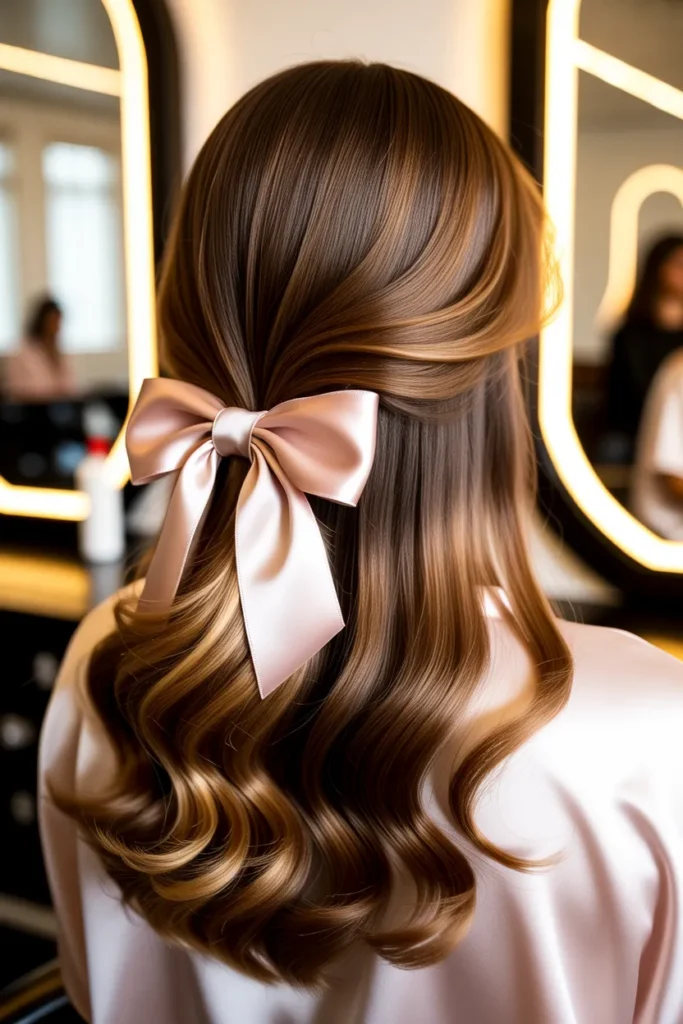 Satin Bow Half-Up