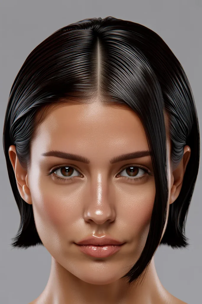 Sleek Tucked Bob