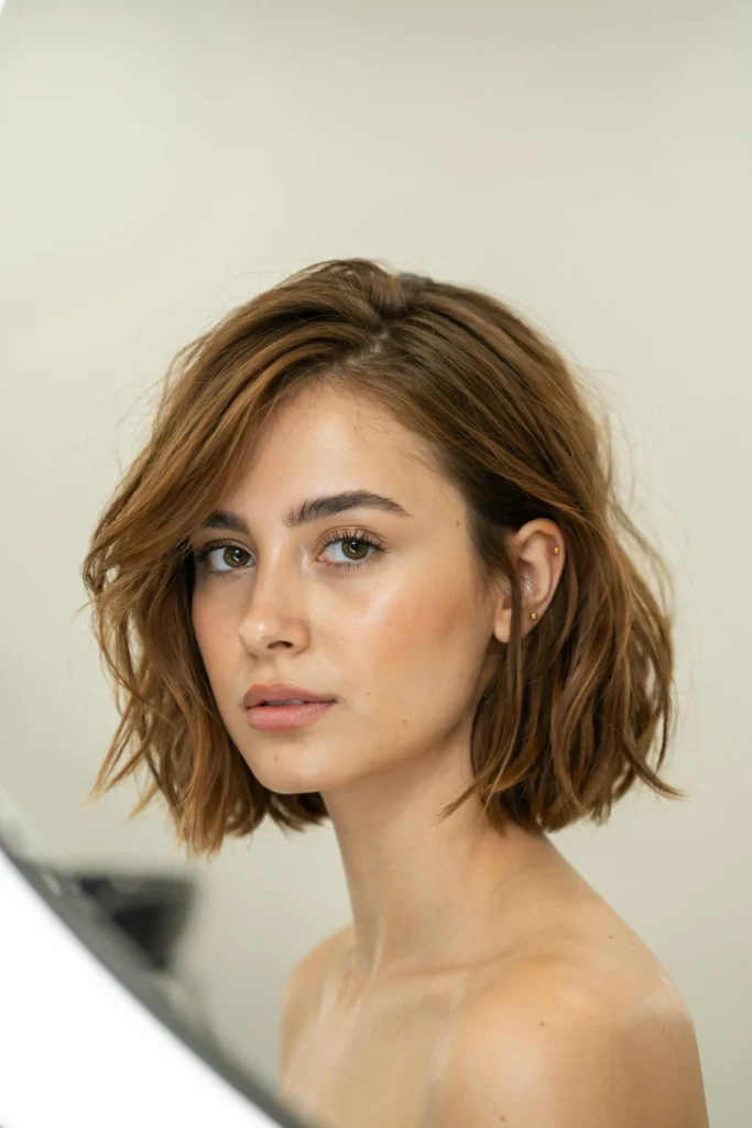 Textured Copper Shag Bob