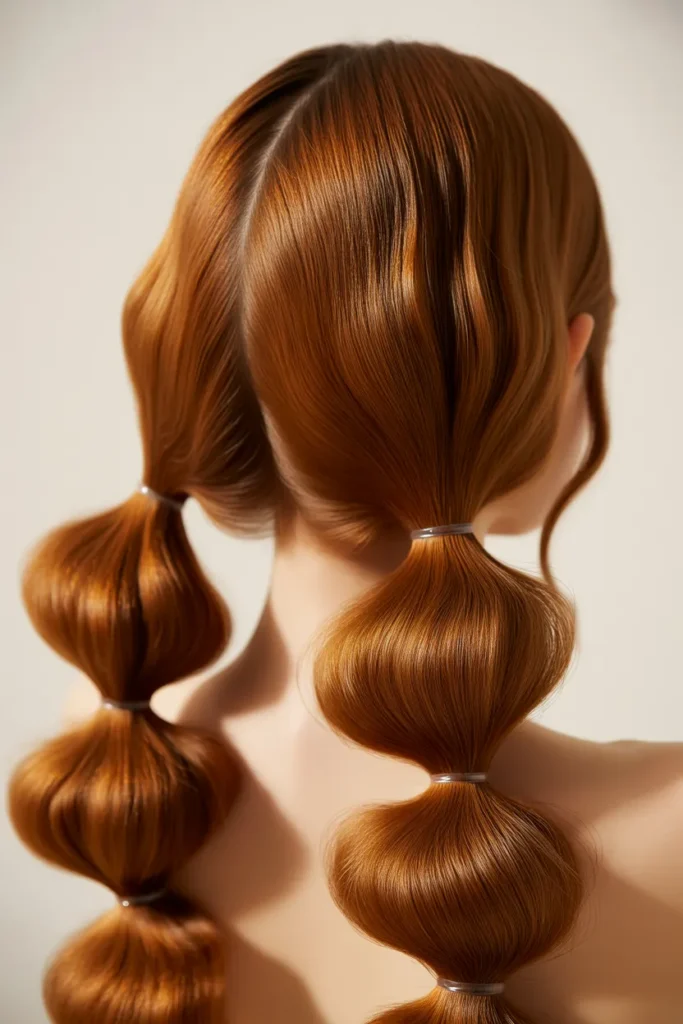 Twisted Bubble Ponytail