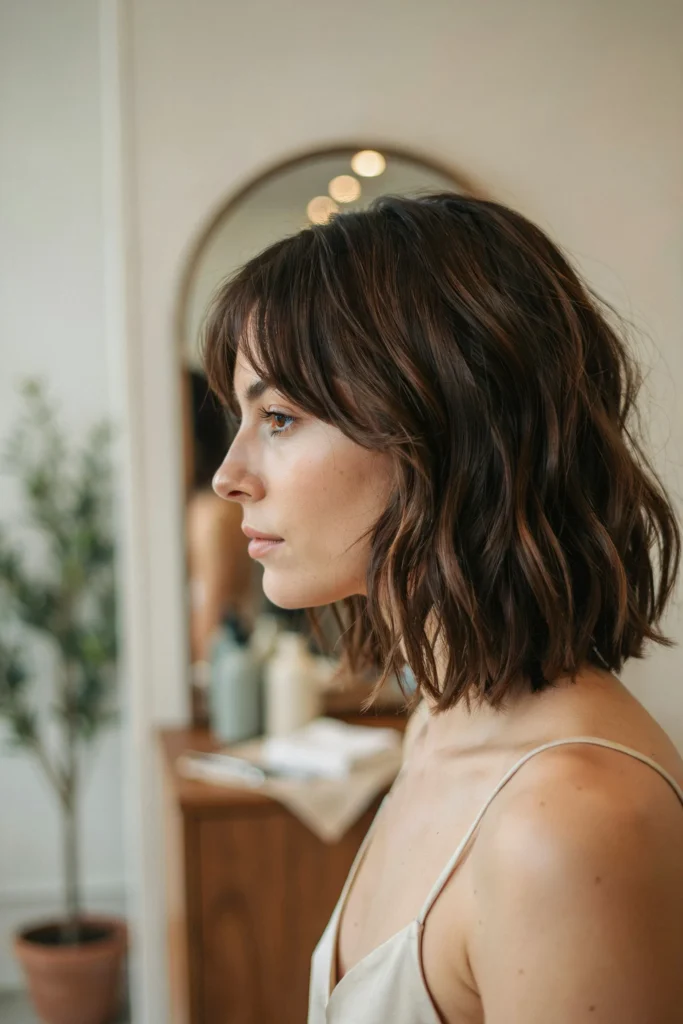 Velvet Brunette Shag Cut