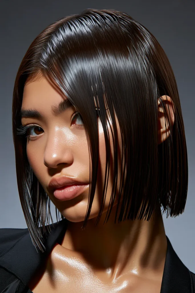 Wet Look Glass Bob