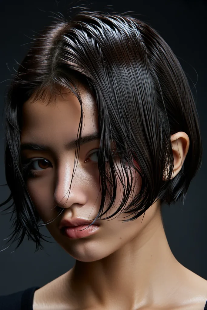 Wet Look Sleek Bob