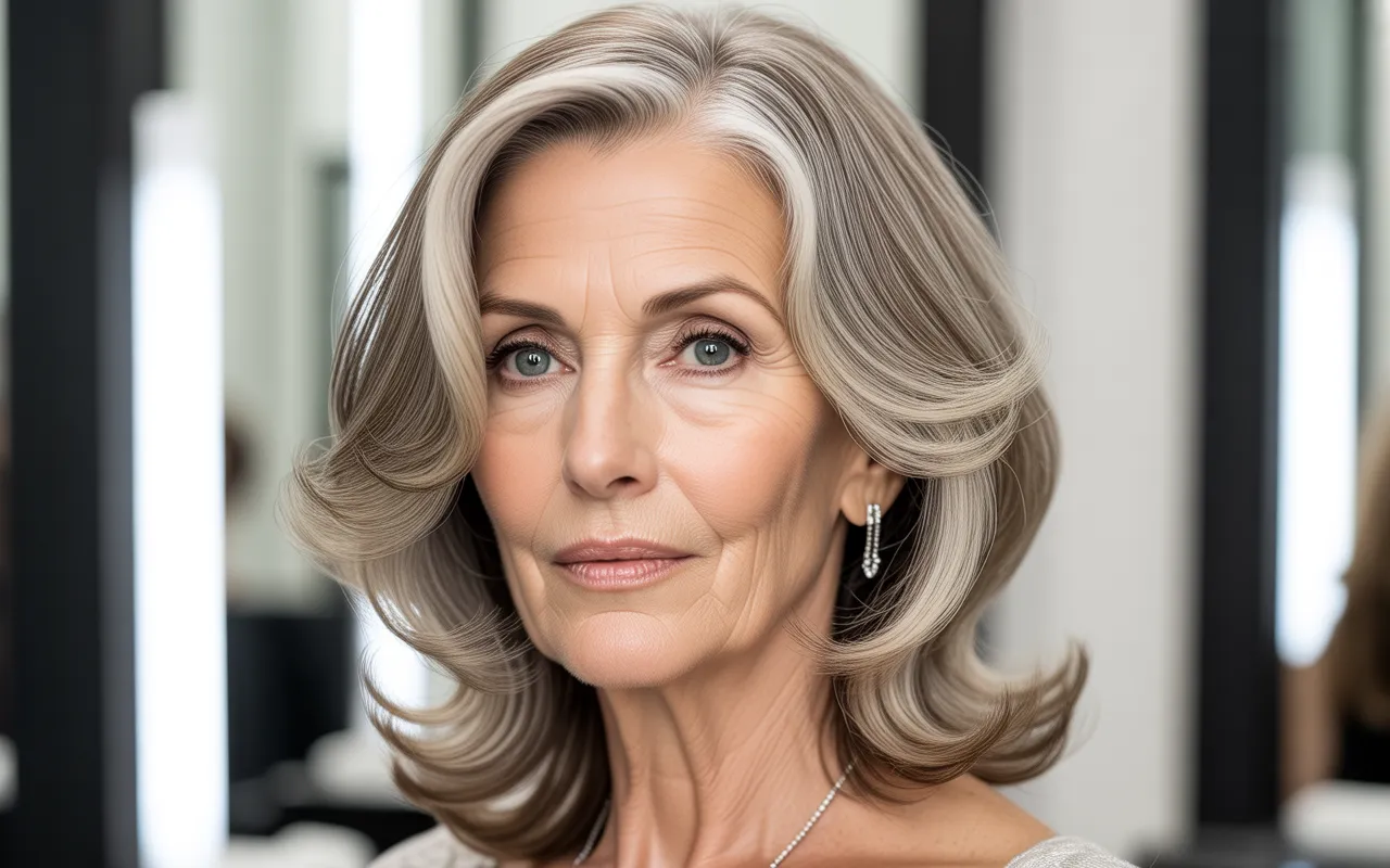 medium length hairstyles for women over 50