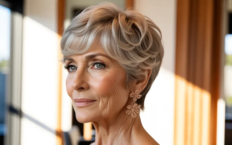 short pixie haircuts for older women