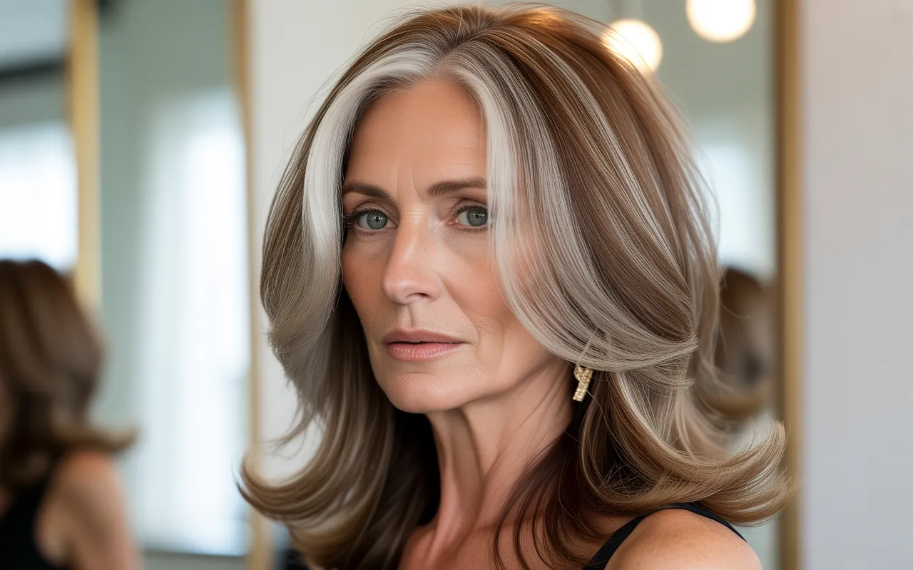 shoulder length hairstyles for women over 40