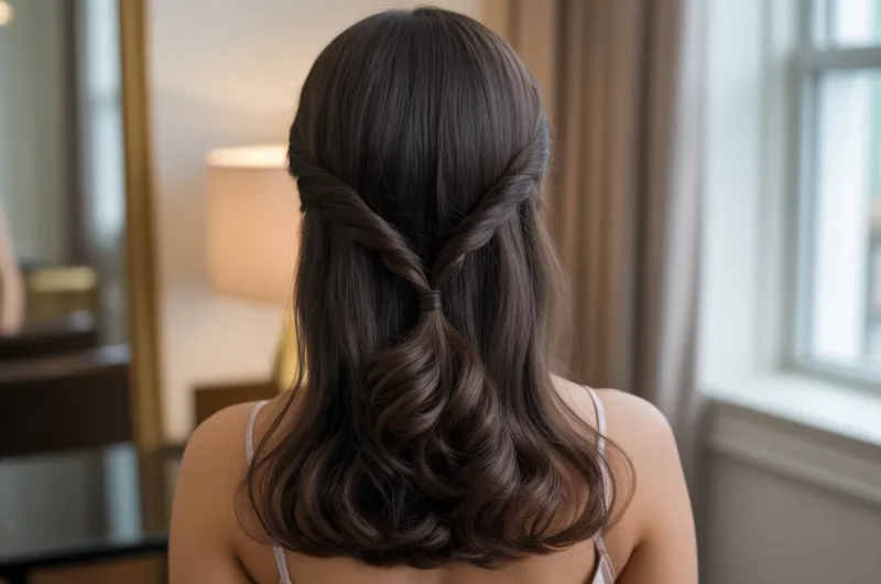 cute half up half down hairstyles
