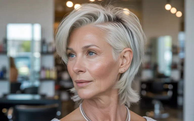 older short hairstyles for fine hair over 60