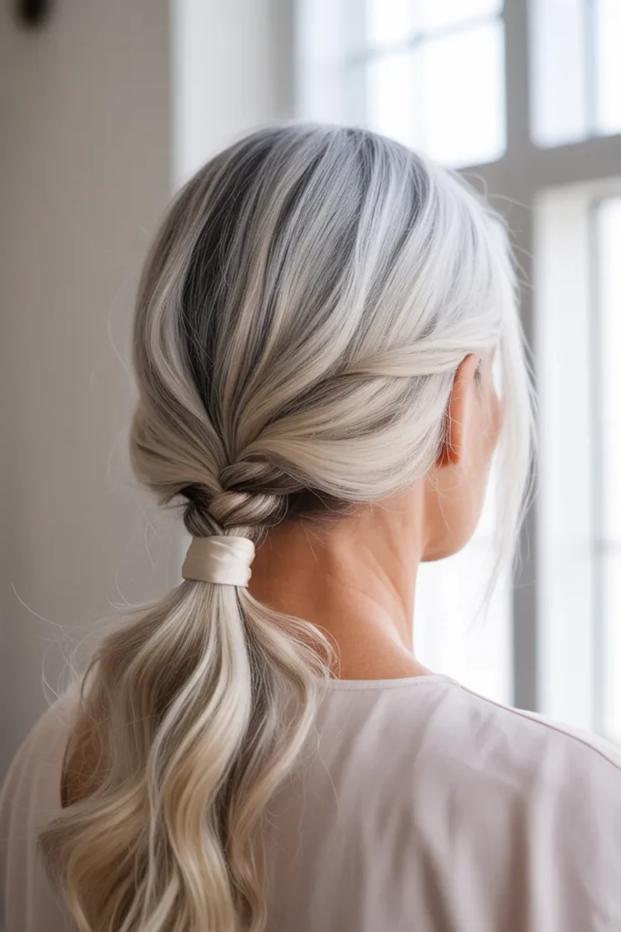 Braided Low Ponytail