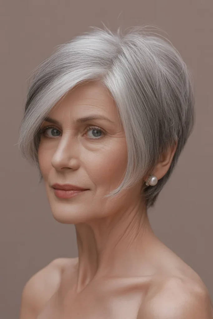 Brushed-Back Long Pixie