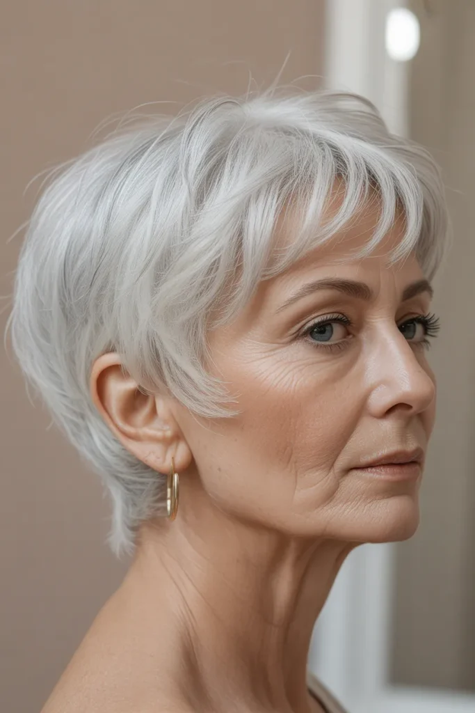 Curved Sideburn Pixie