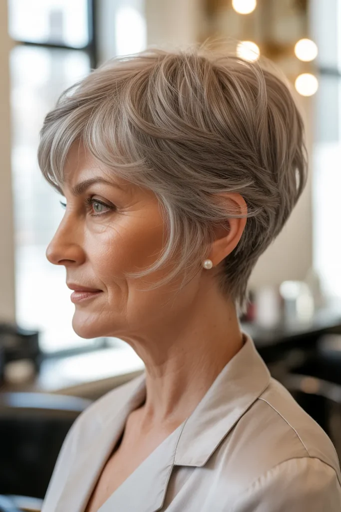 Feathered Sideburn Bob