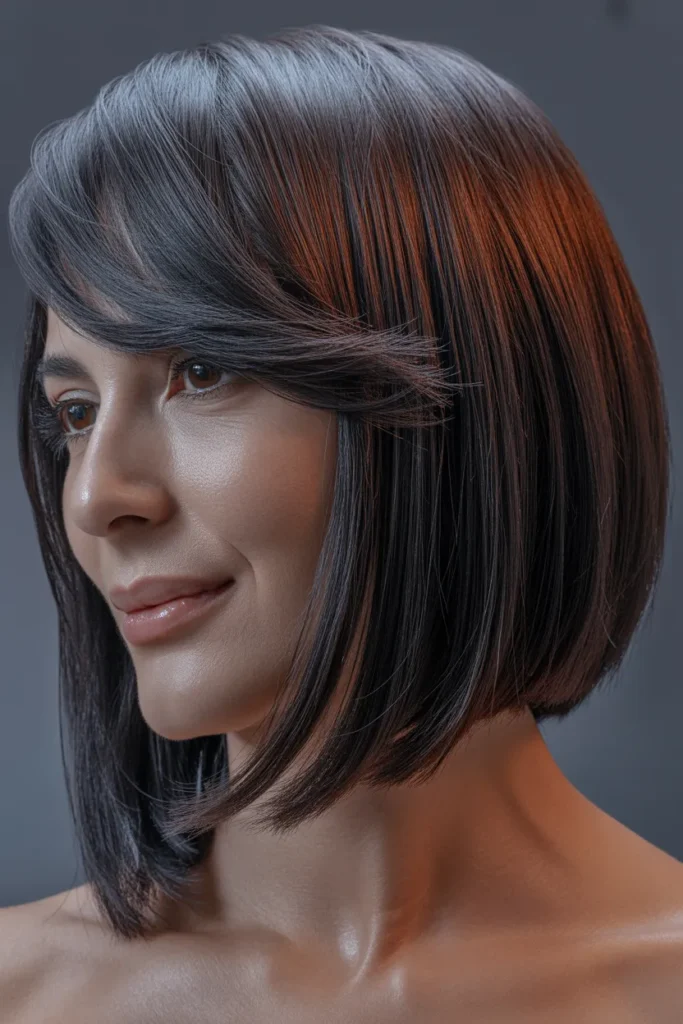 Glossed Angled Bob