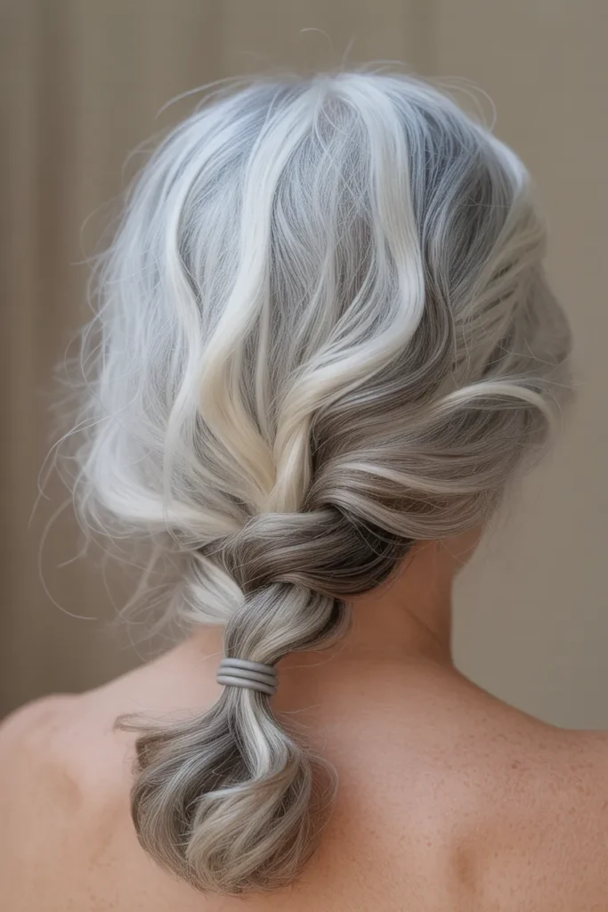 Looped Silver Plait