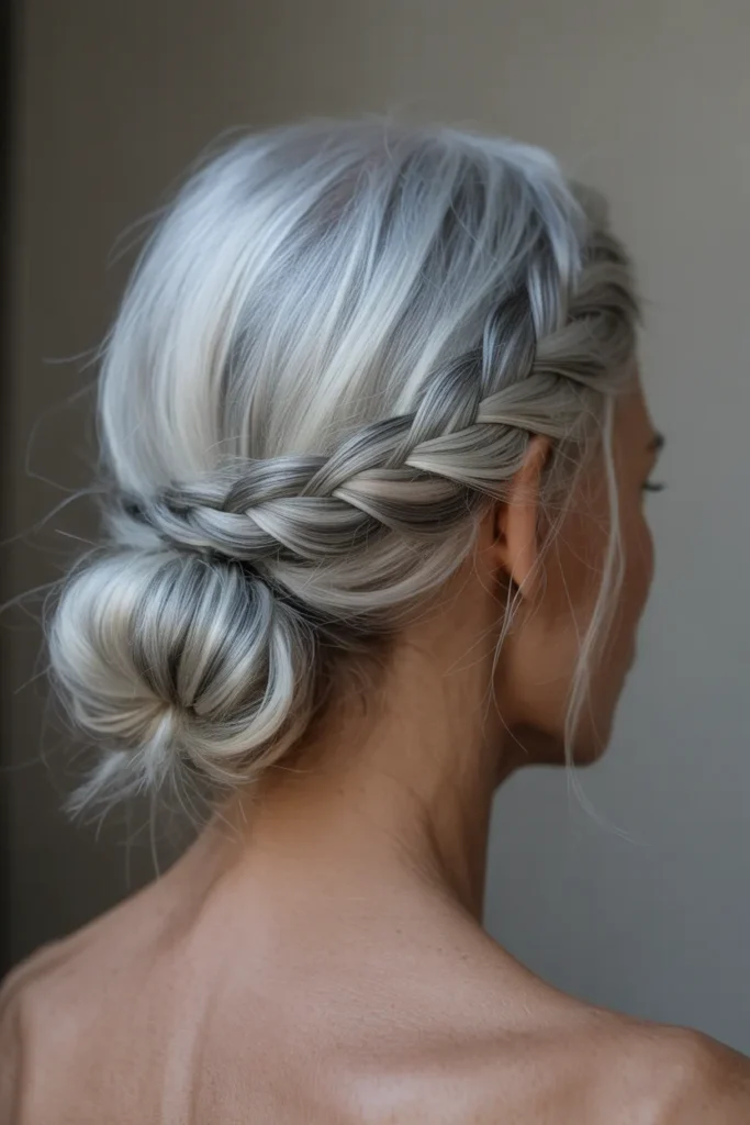 Rope Braid Crown Bun
