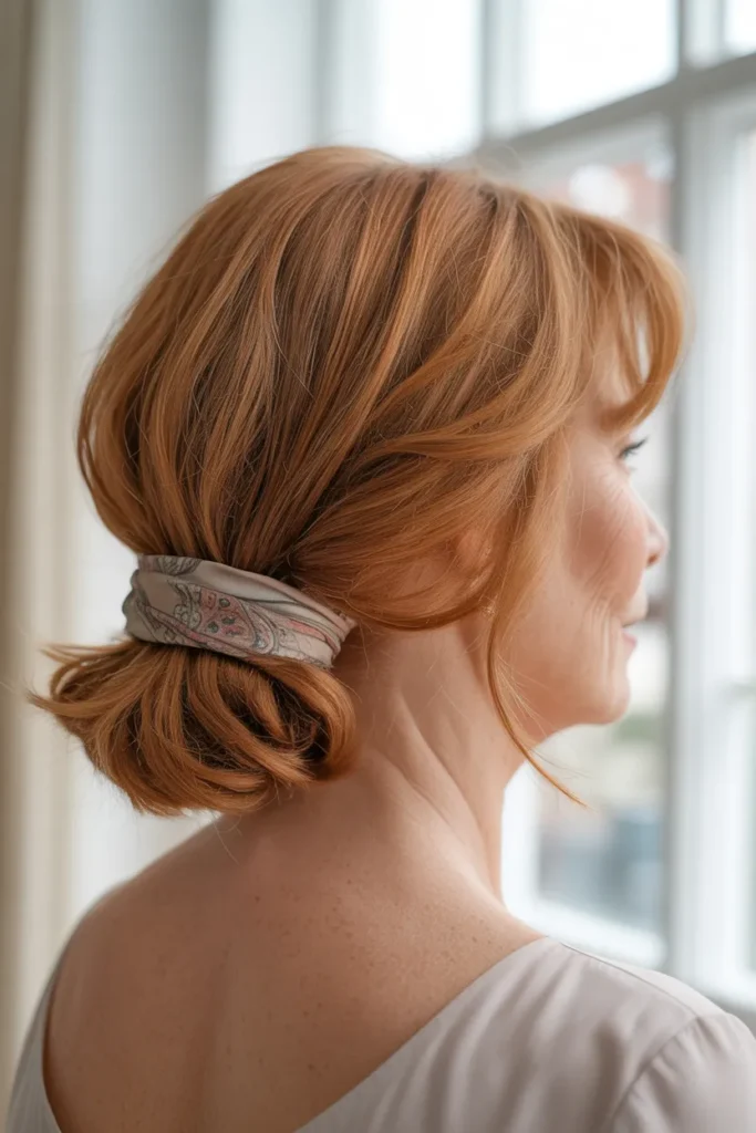 Scarf-Tucked Updo