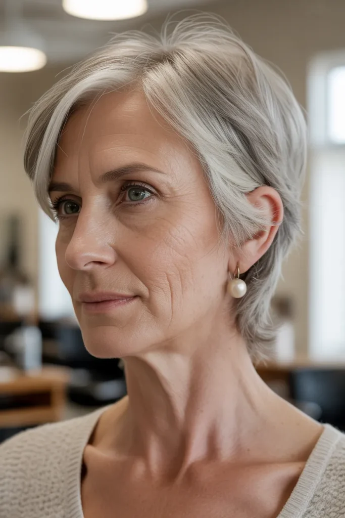 Tapered Side-Swept Pixie