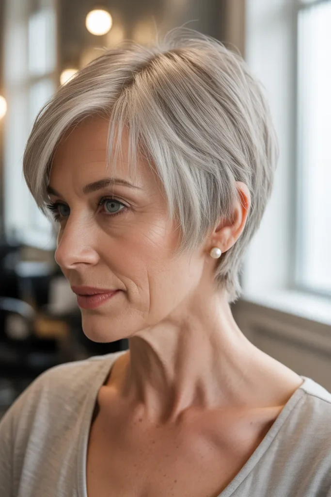 Tapered Side-Swept Pixie Bob