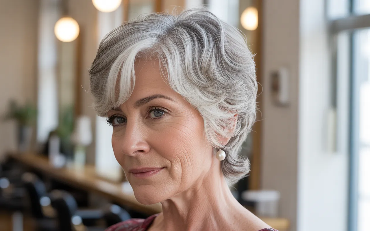 short layered hairstyles for women over 60